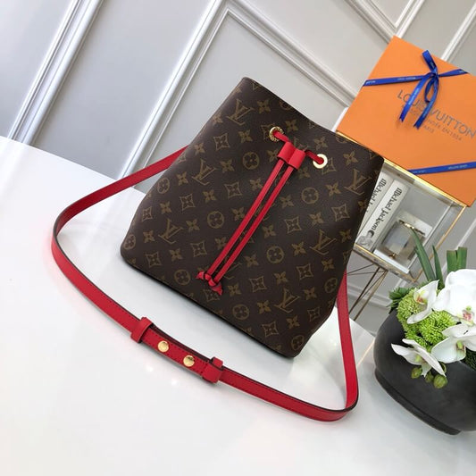 m44021 neonoe shoulder bag cross body bags red calfskin monogram
