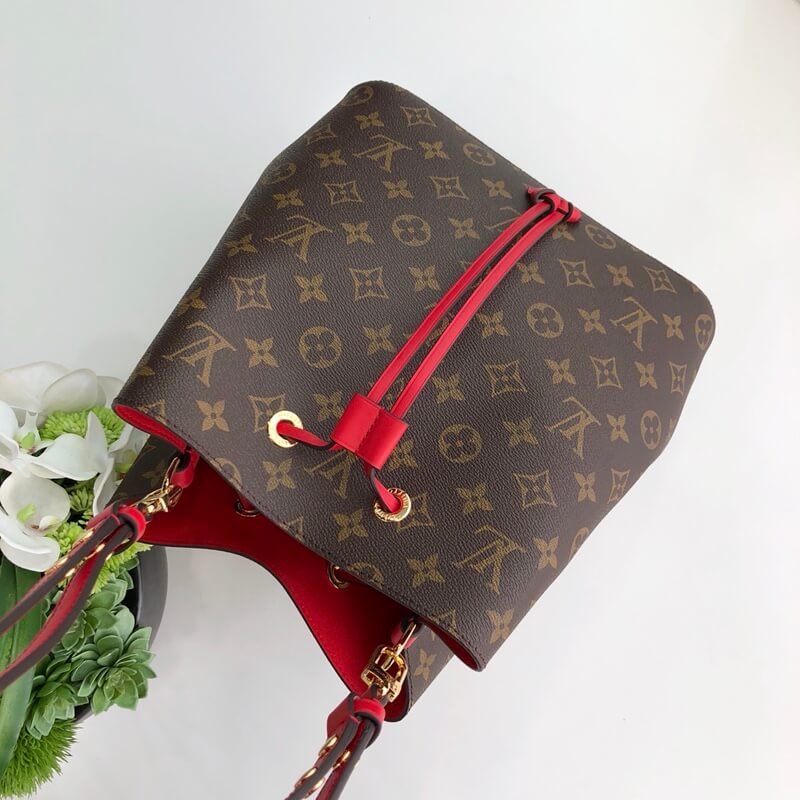 m44021 neonoe shoulder bag cross body bags red calfskin monogram
