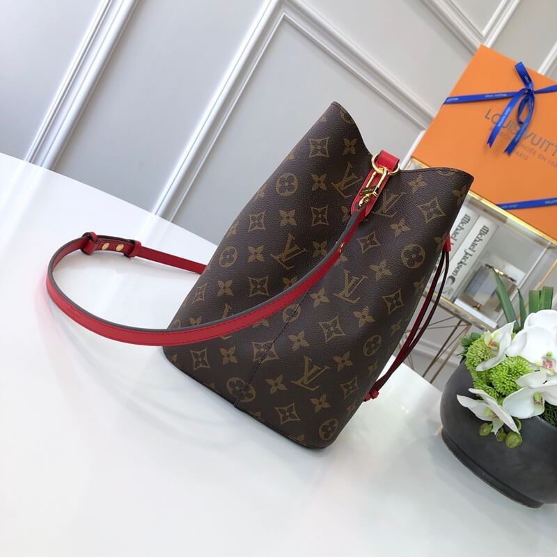 m44021 neonoe shoulder bag cross body bags red calfskin monogram