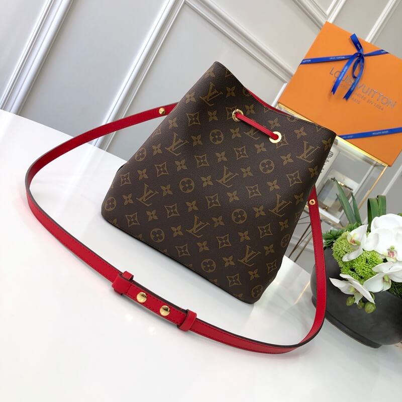m44021 neonoe shoulder bag cross body bags red calfskin monogram