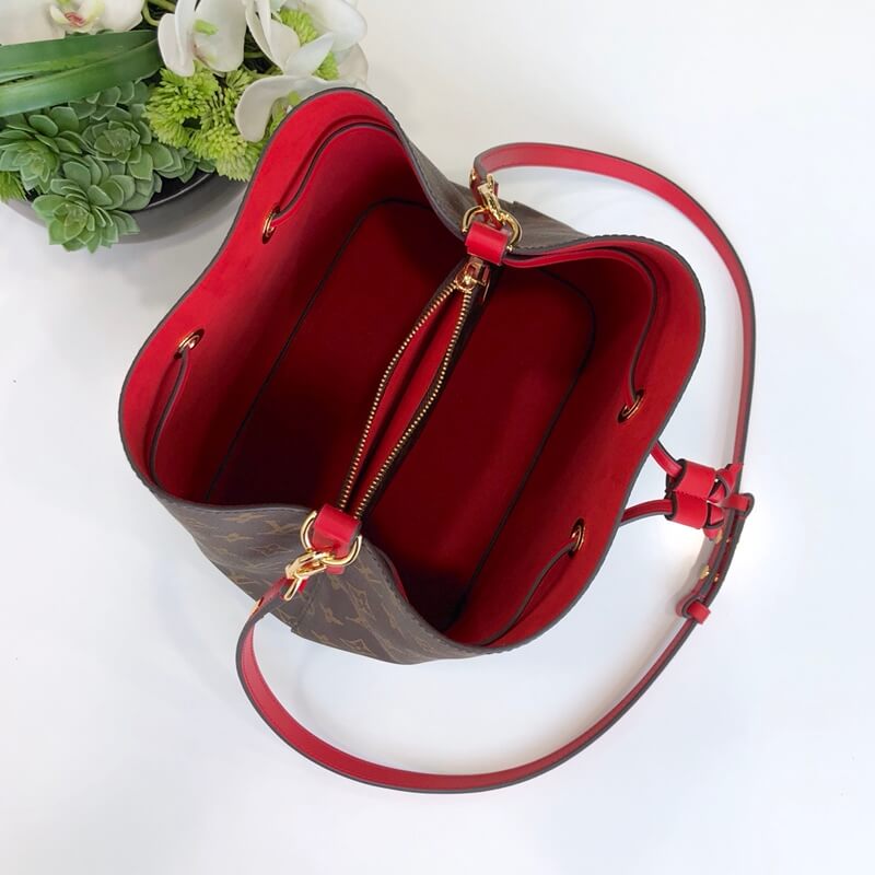 m44021 neonoe shoulder bag cross body bags red calfskin monogram