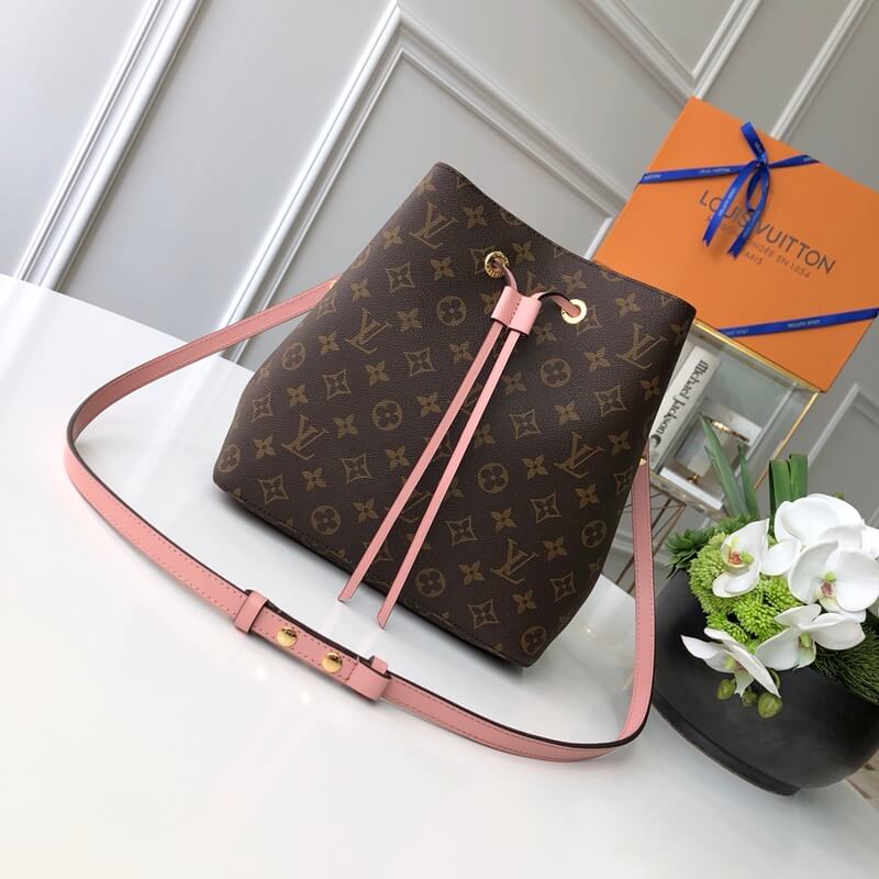 m44022 neonoe shoulder bag cross body bags pink calfskin monogram
