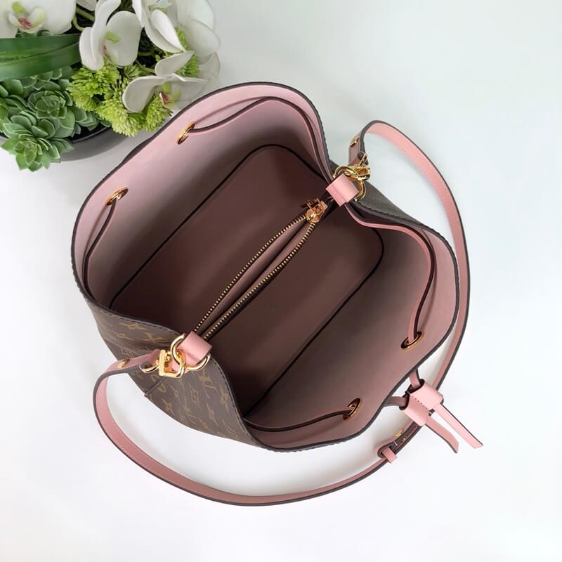 m44022 neonoe shoulder bag cross body bags pink calfskin monogram