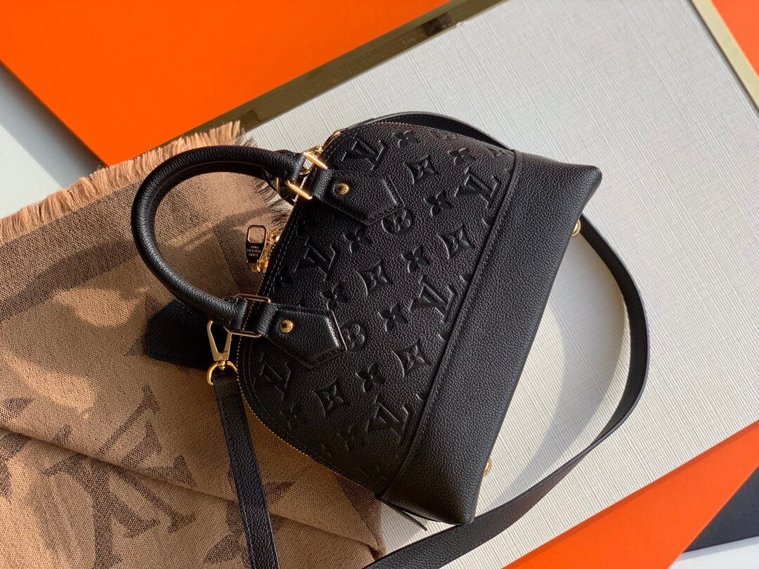 m44829 neo alma bb handbag shoulder bag cross body bags black calfskin monogram