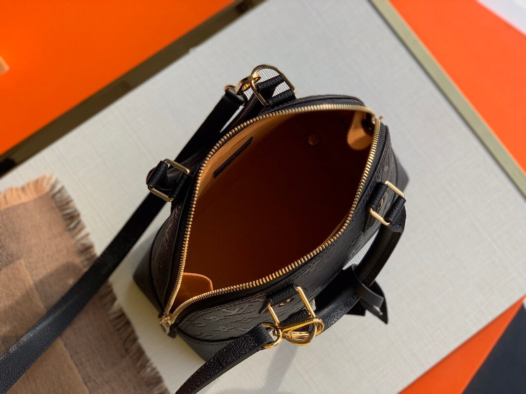 m44829 neo alma bb handbag shoulder bag cross body bags black calfskin monogram