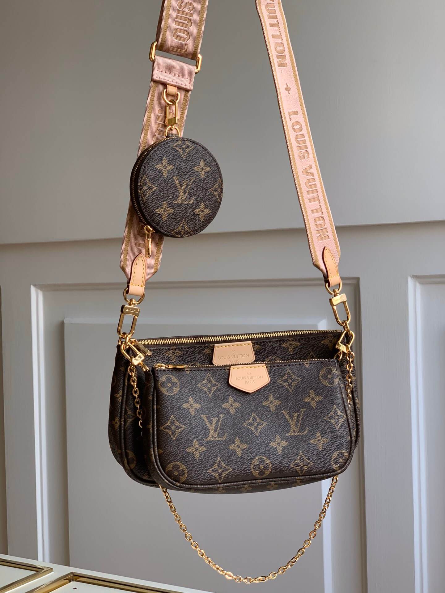 m44840 shoulder bag cross body bags yellow calfskin monogram reverse mini 19cm