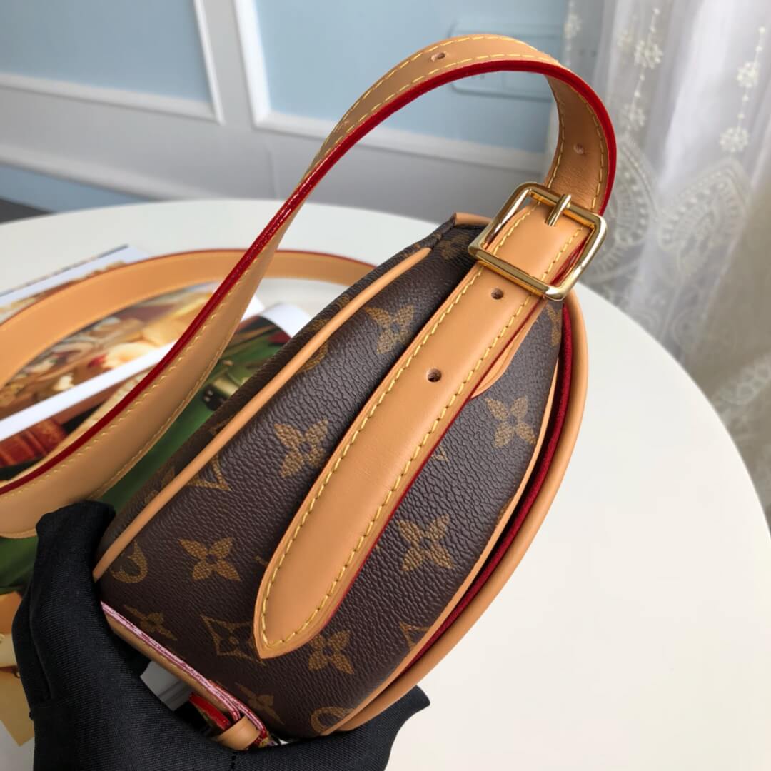 m44860 saddle bag sac tambourin shoulder bag cross body bags brown calfskin monogram