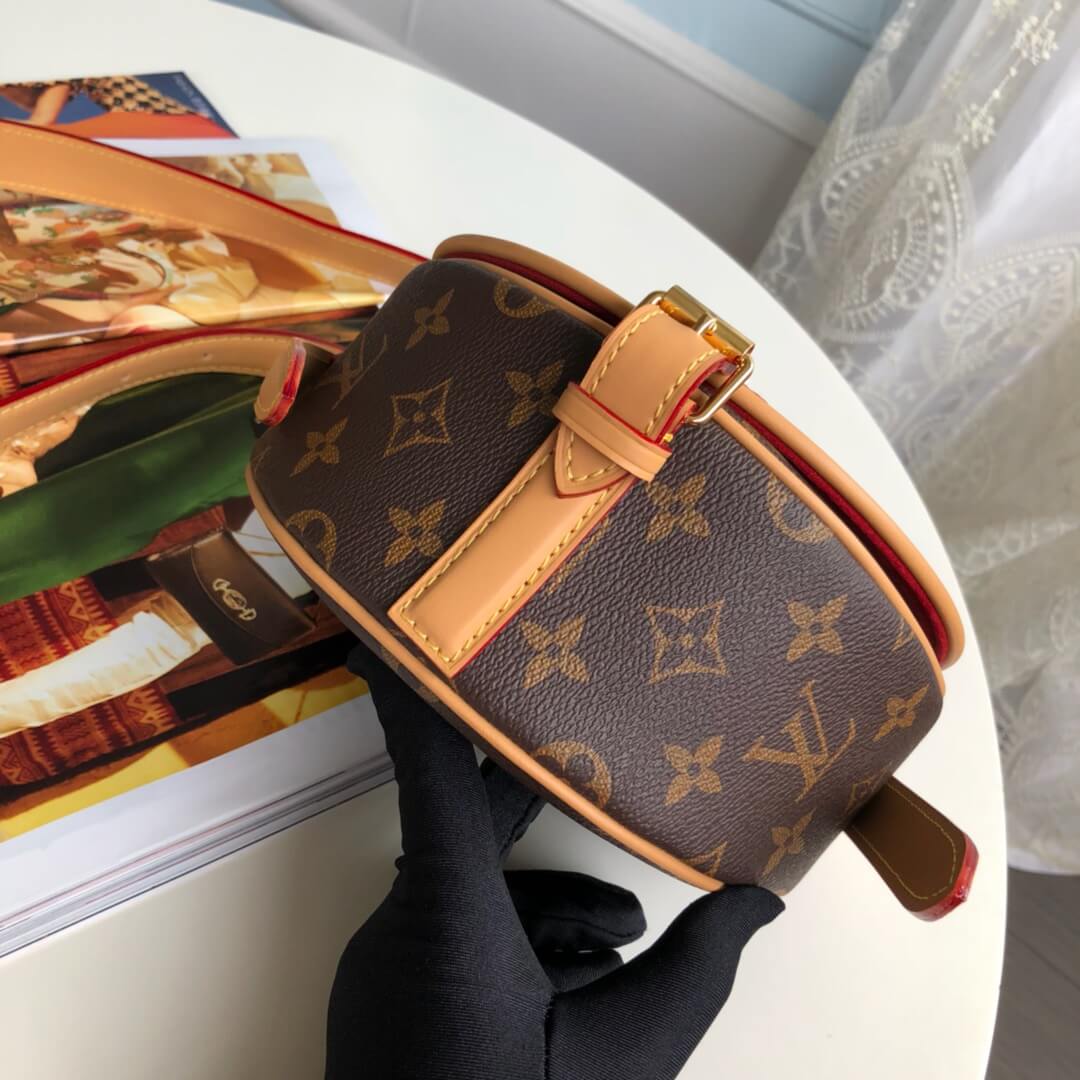 m44860 saddle bag sac tambourin shoulder bag cross body bags brown calfskin monogram