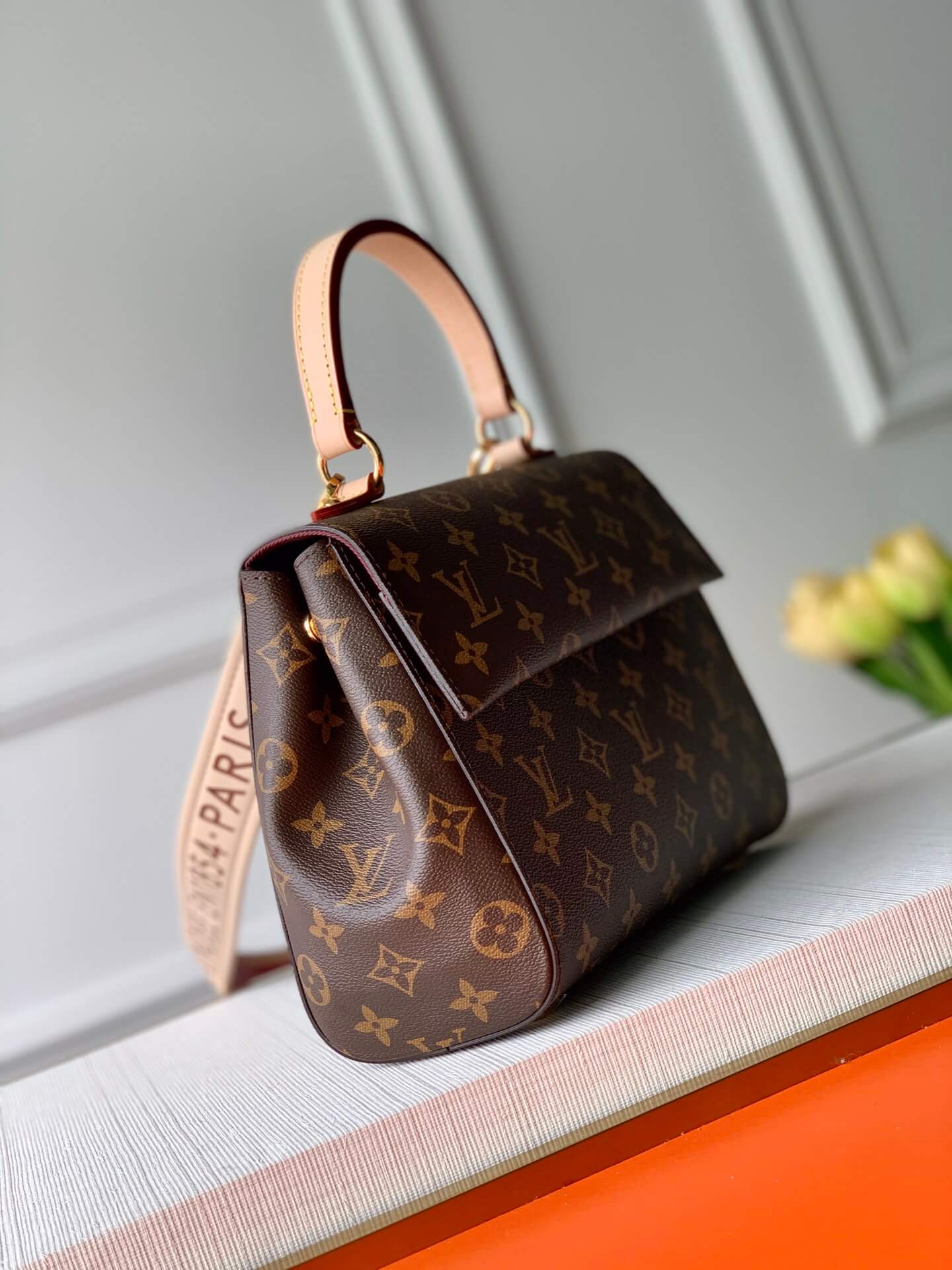 m44863 cluny bb handbag shoulder bag cross body bags brown monogram