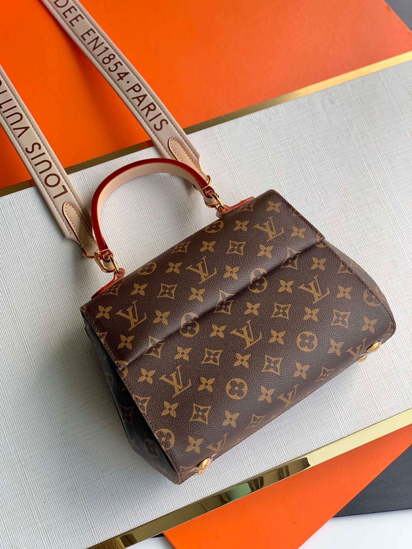 m44863 cluny bb handbag shoulder bag cross body bags brown monogram