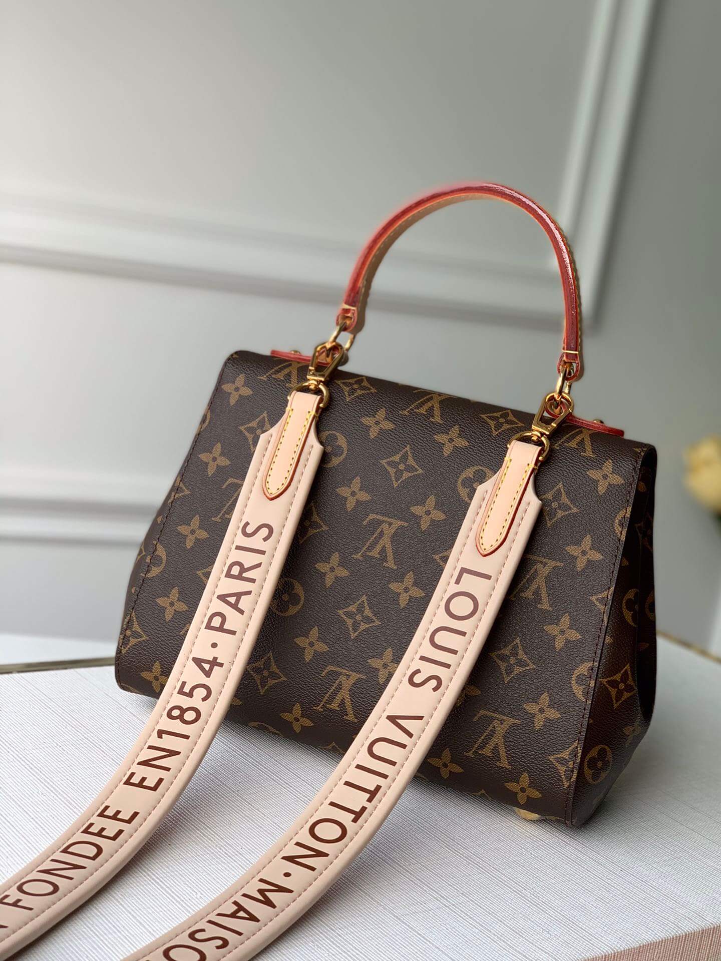 m44863 cluny bb handbag shoulder bag cross body bags brown monogram