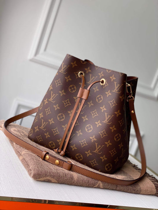 m44887 neonoe shoulder bag cross body bags brown calfskin monogram