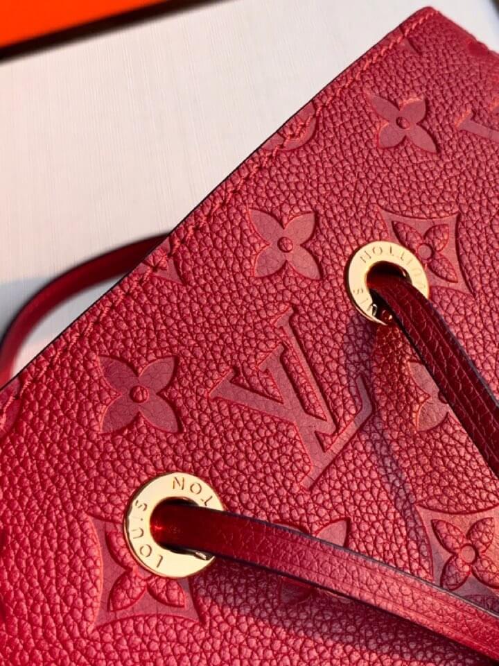 m45305 neonoe shoulder bag cross body bags red calfskin monogram empreint