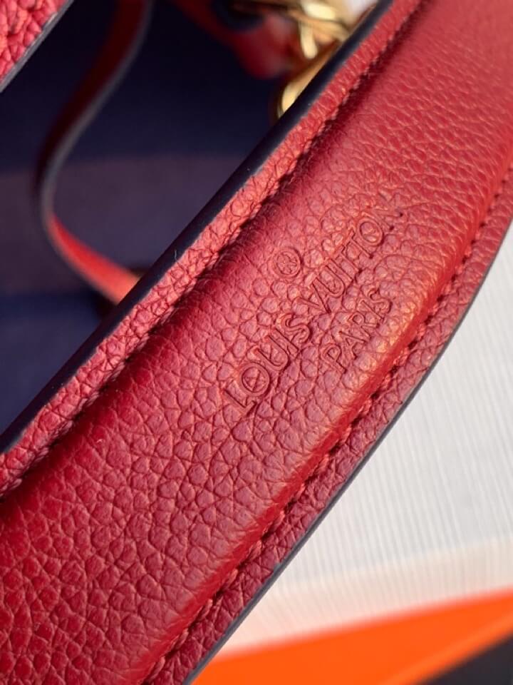 m45305 neonoe shoulder bag cross body bags red calfskin monogram empreint