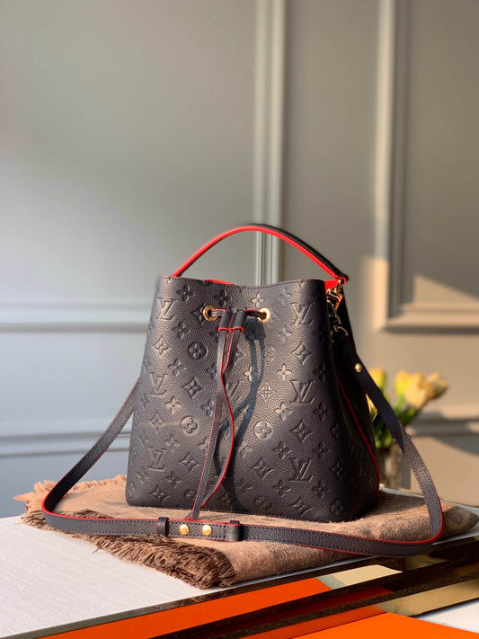 m45306 neonoe shoulder bag cross body bags dark blue calfskin monogram empreint