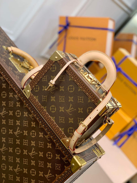 m45675 valisette tresor box bag brown monogram 22 5cm