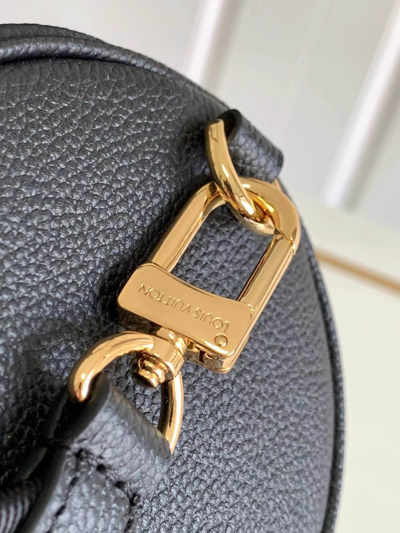 m45708 papillon bb prefall papillon trunk toile shoulder bag black calfskin monogram empreinte