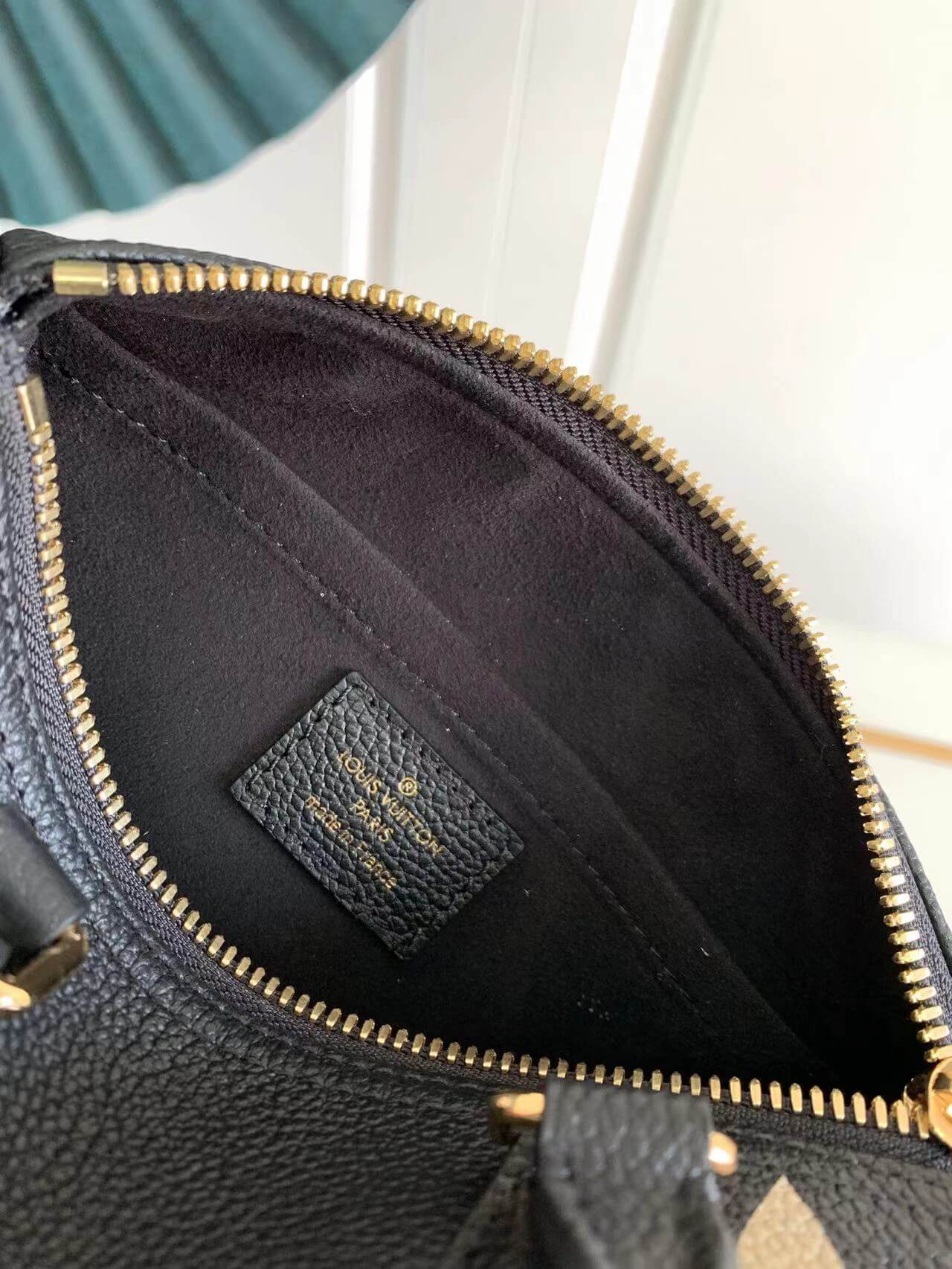 m45708 papillon bb prefall papillon trunk toile shoulder bag black calfskin monogram empreinte