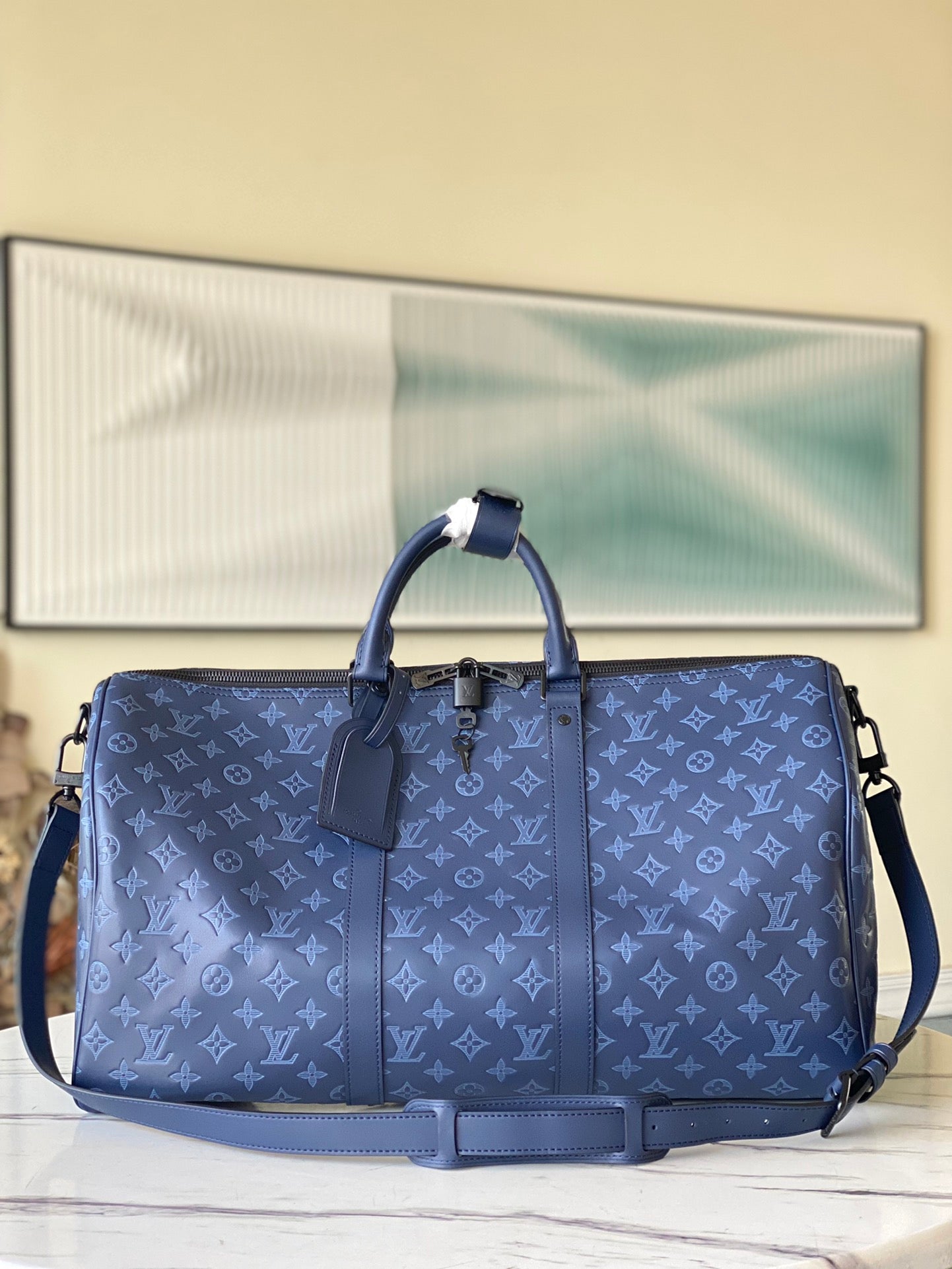 M45731 KEEPALL BANDOULIÈRE 50 Monogram Shadow blue High quality