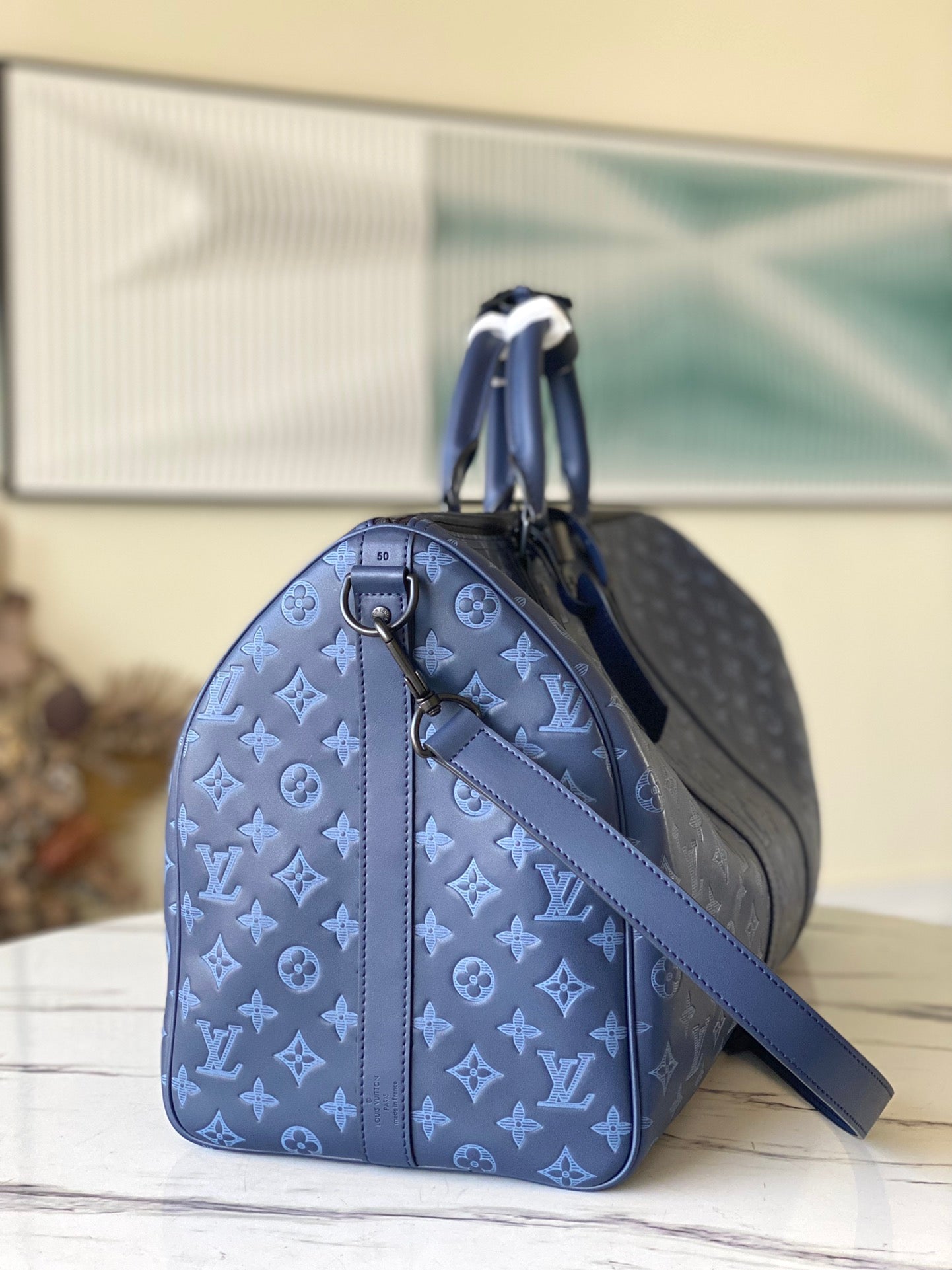 M45731 KEEPALL BANDOULIÈRE 50 Monogram Shadow blue High quality