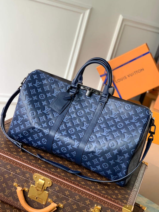 m45731 keepall bandouliere 50 monogram shadow blue