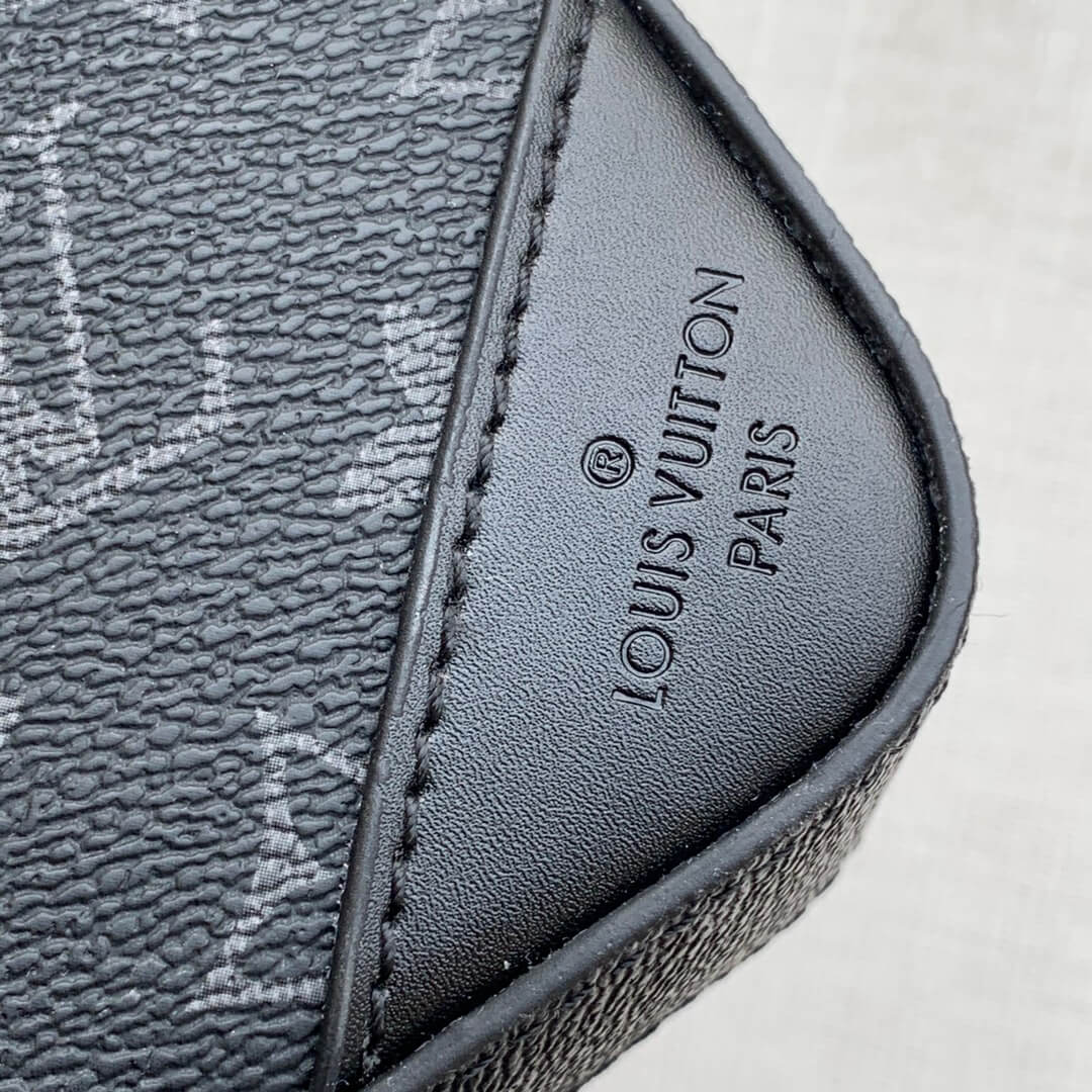 m45965 nigo trio shoulder bag cross body bags messenger bag black mens bag monogram