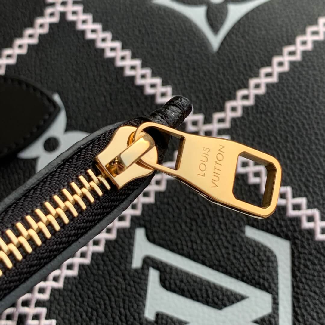 m46040 neverfull mm monogram malletage empreinte black tote handbag