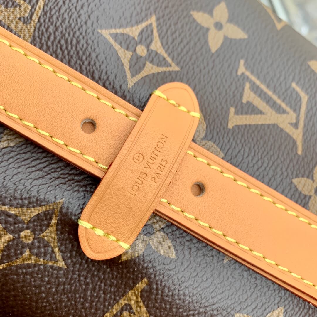 m46203 carryall pm monogram canvas with natural leather trim