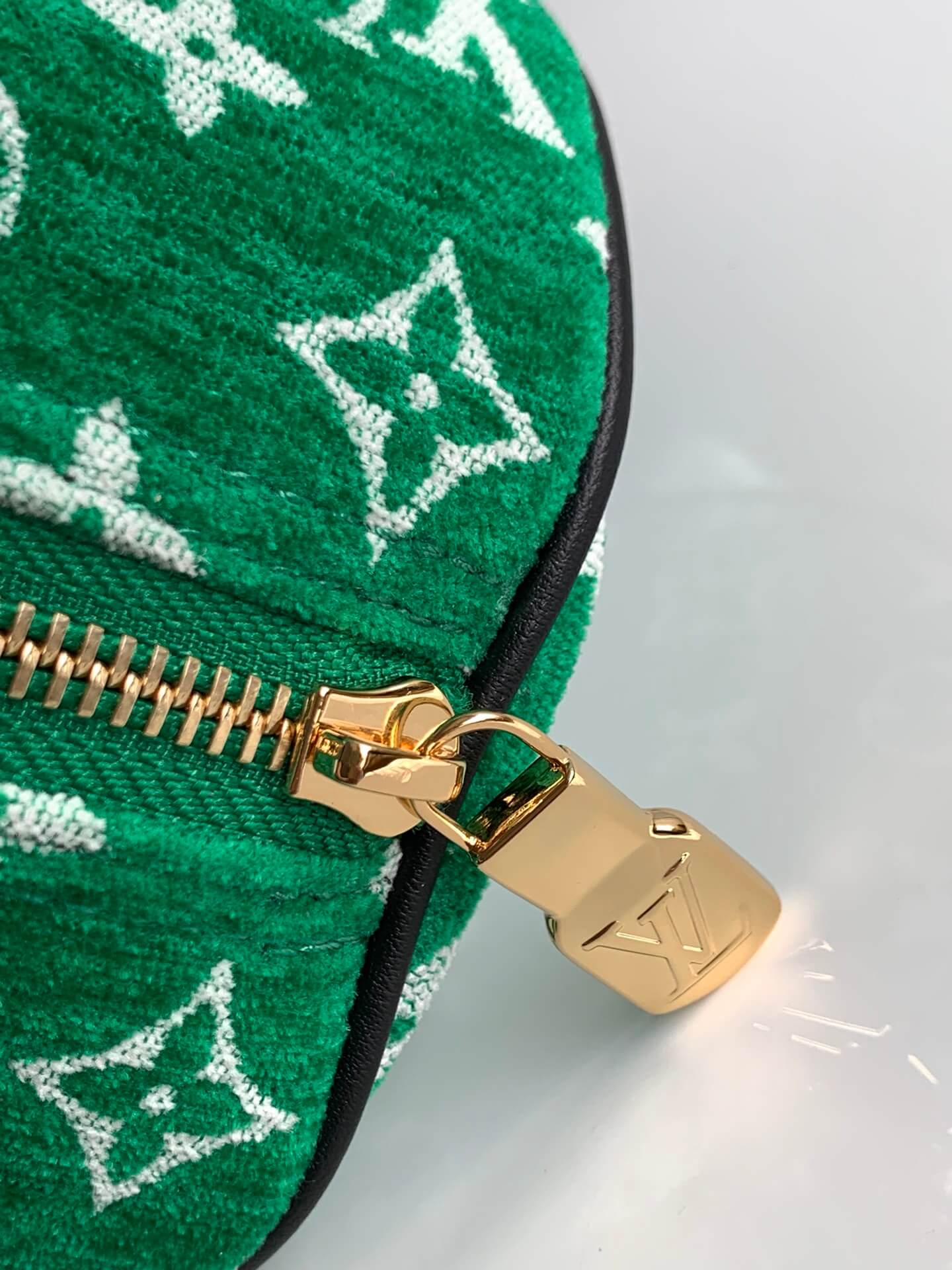 m46206 nicolas ghesquiere monogram handbag subaxillary bag green cowhide leather