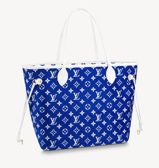 m46220 match neverfull monogram handbag blue calfskin monogram