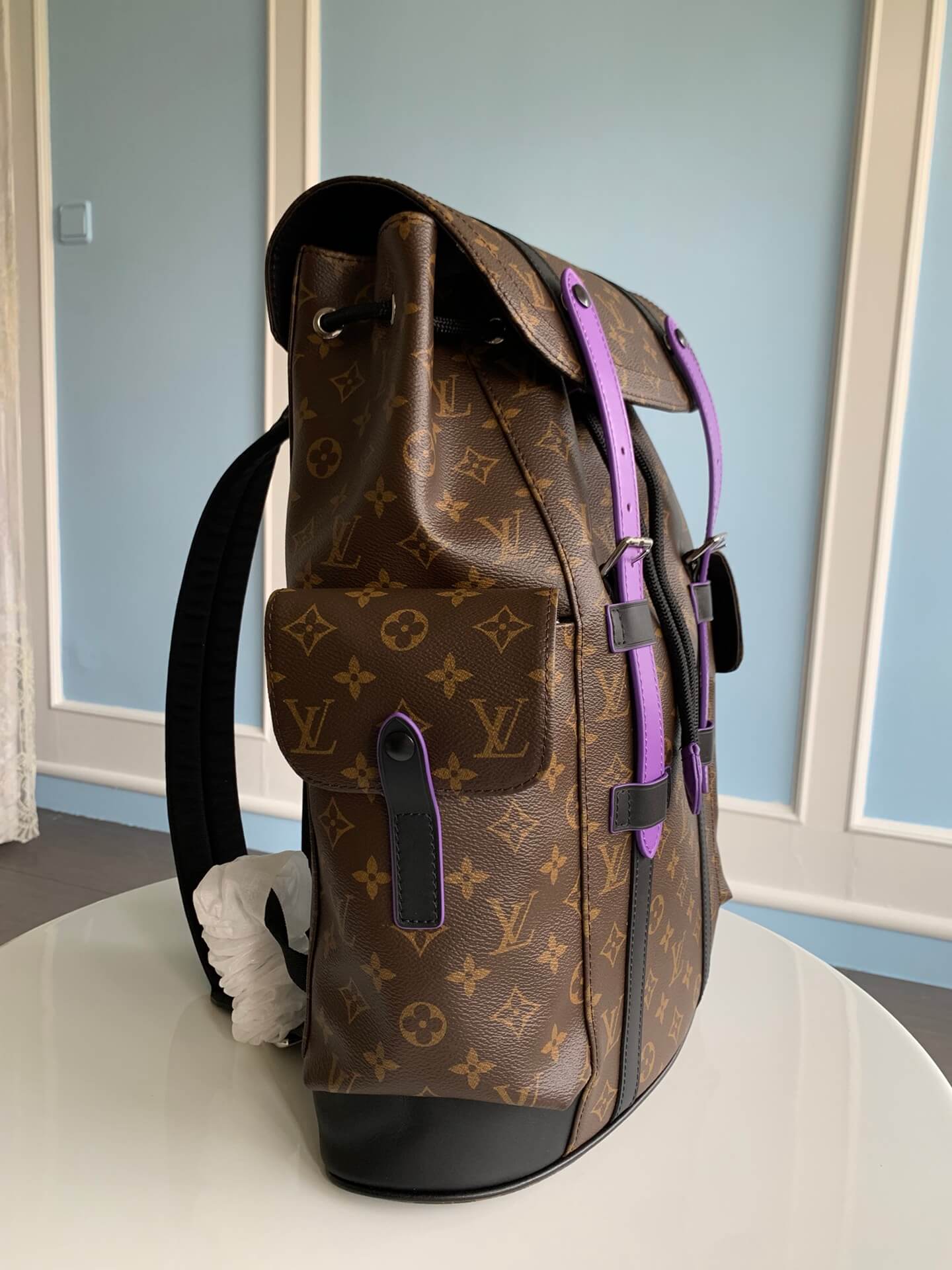 m46247 christopher pm backpack montsouris brown monogram macassar man bag