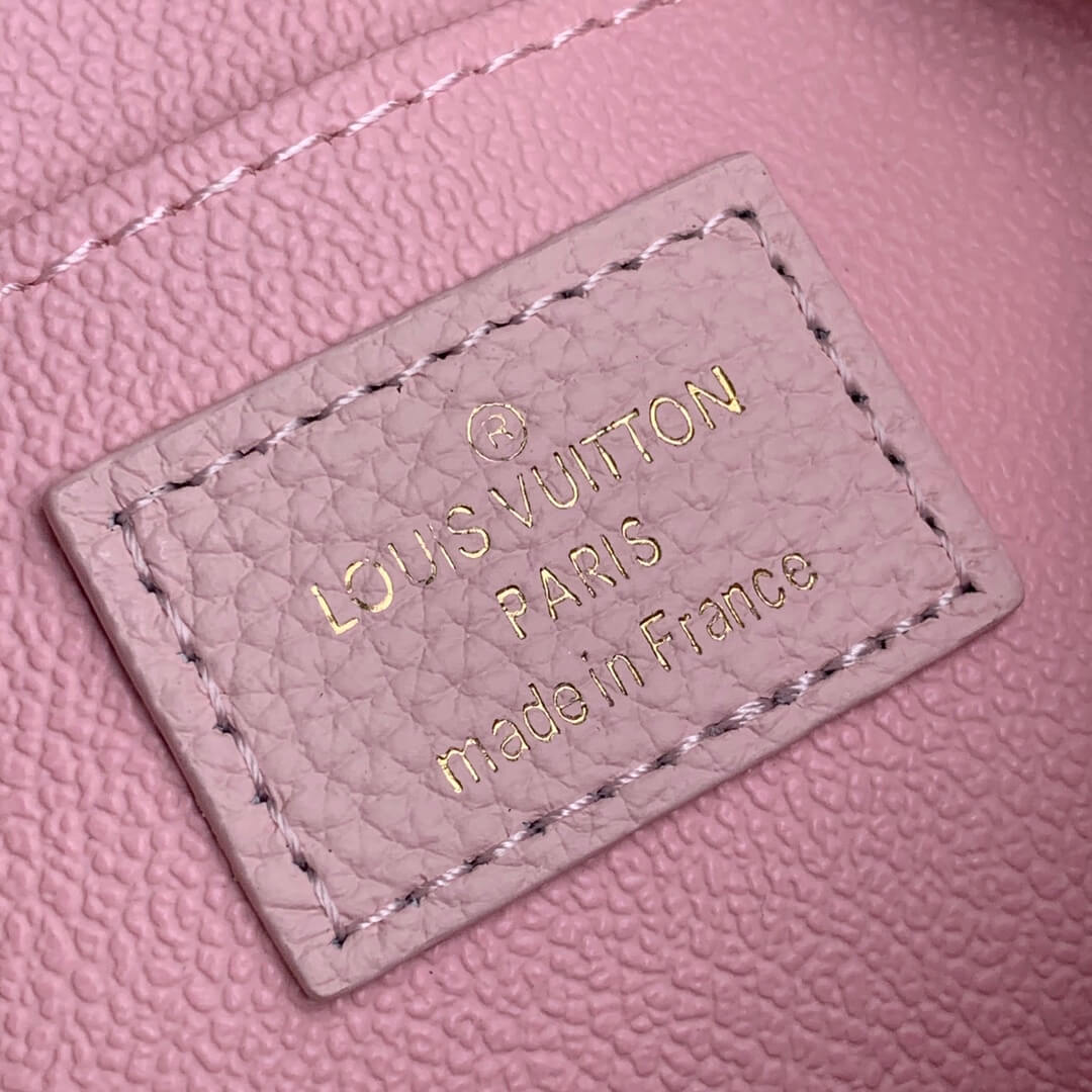 m47515 pink monogram 19cm cosmetic pouch cowhide real leather