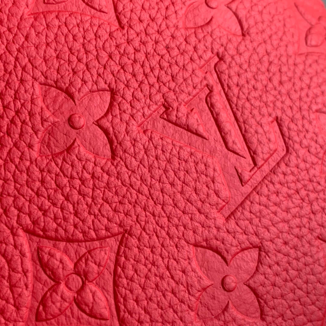 m47515 red monogram 19cm cosmetic pouch cowhide real leather