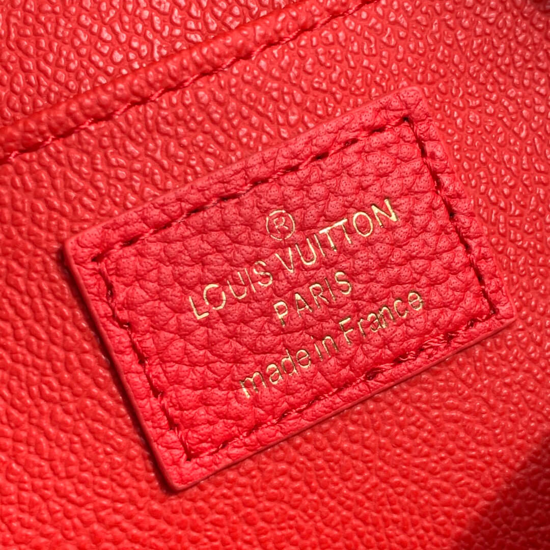 m47515 red monogram 19cm cosmetic pouch cowhide real leather