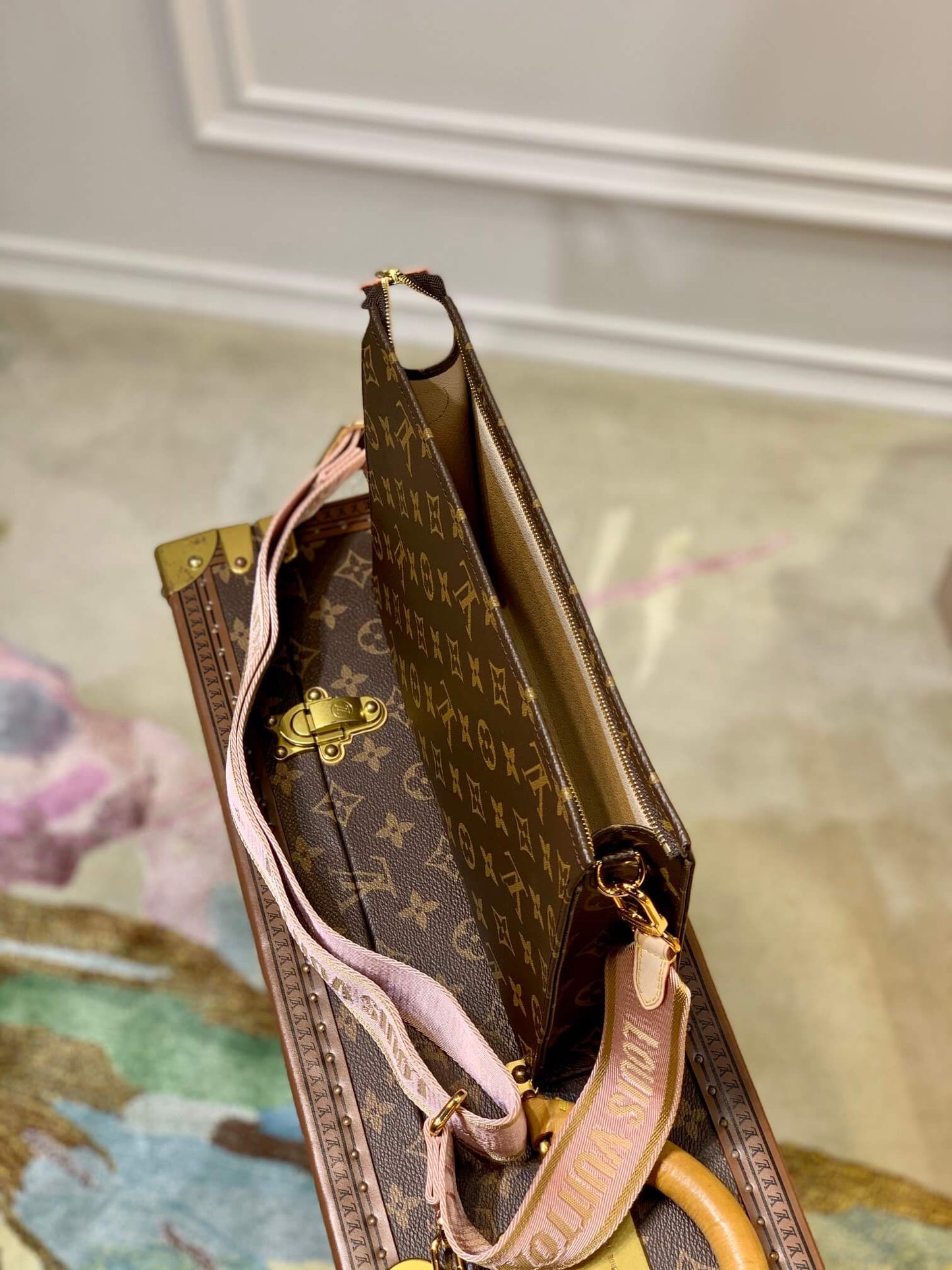 m47542 toiletry pouch 26cm pink monogram shoulder bag cross body bags