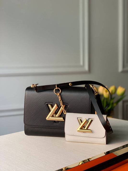 m50280 shoulder bag cross body bags black leather rose gold