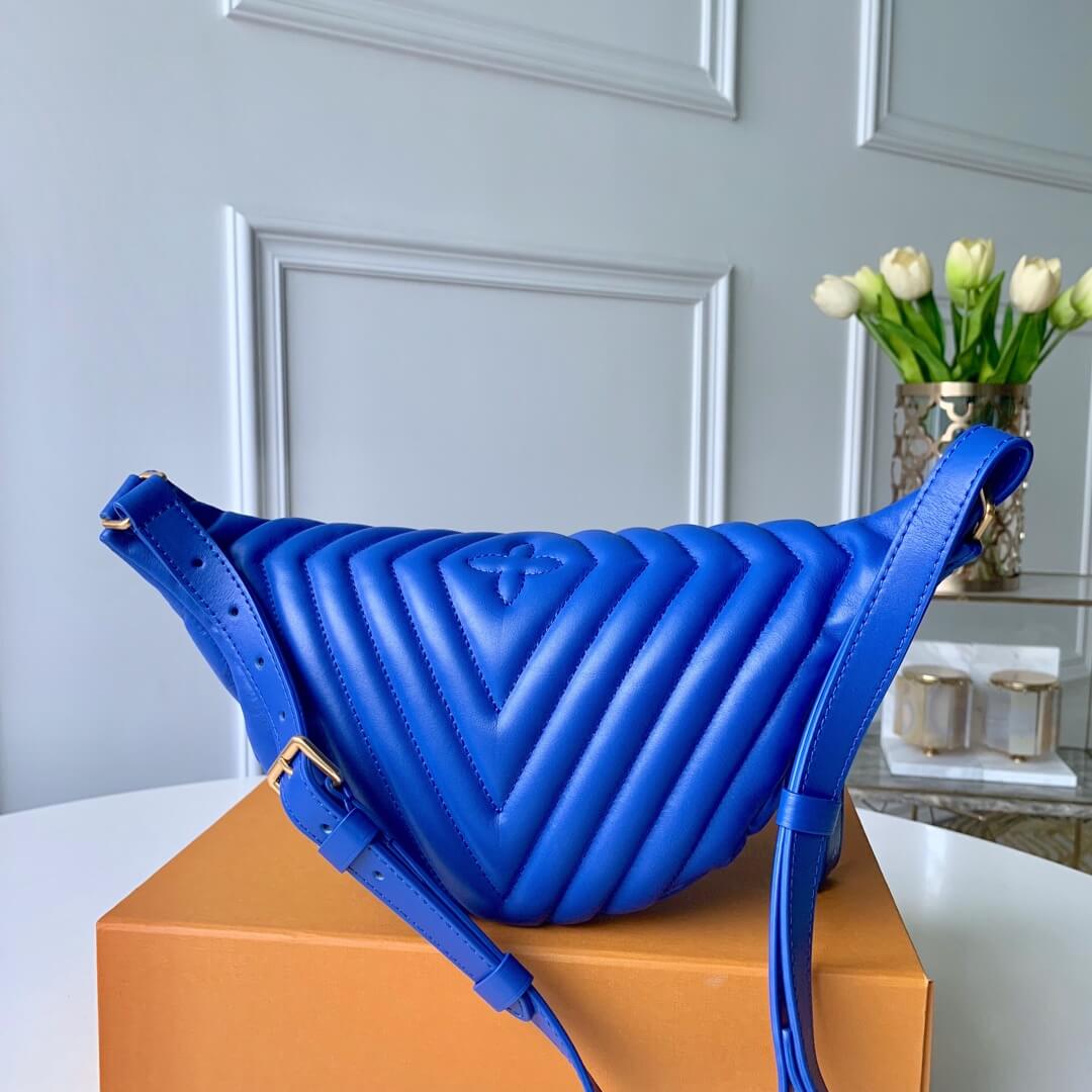 m53750 new wave bumbag fanny pack chest bag blue lambskin lady bags