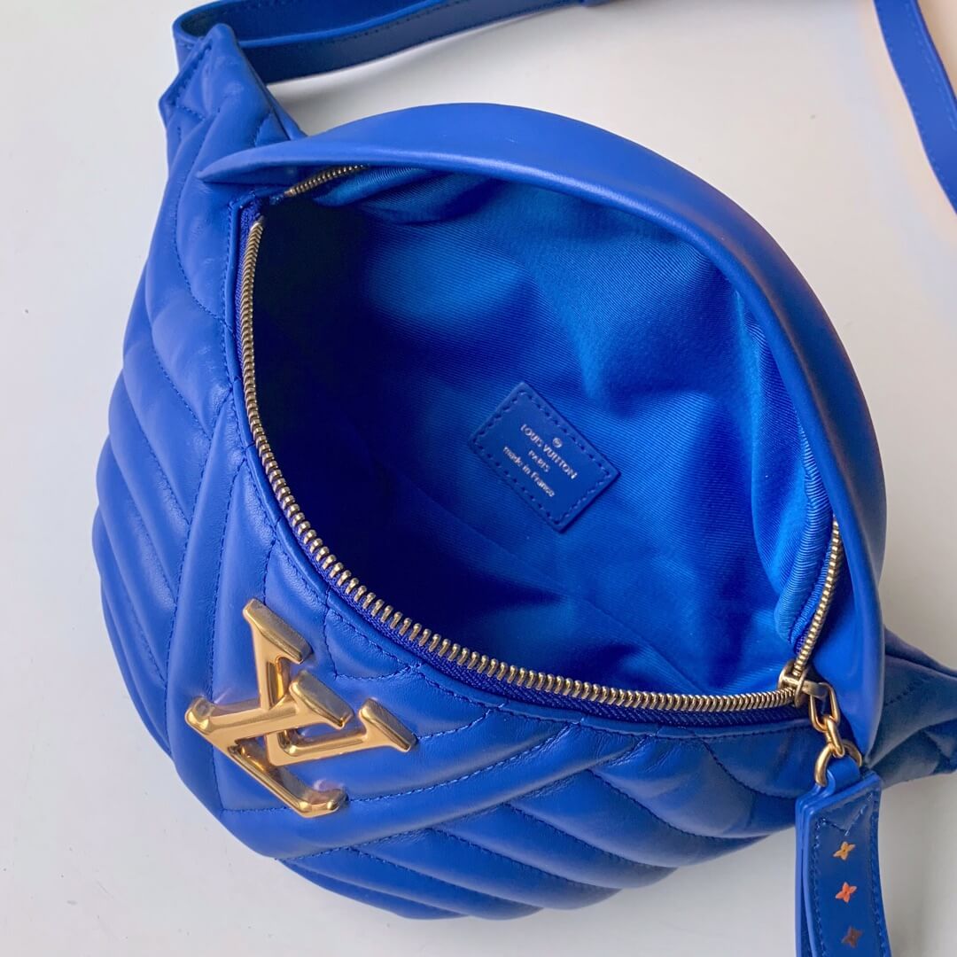 m53750 new wave bumbag fanny pack chest bag blue lambskin lady bags