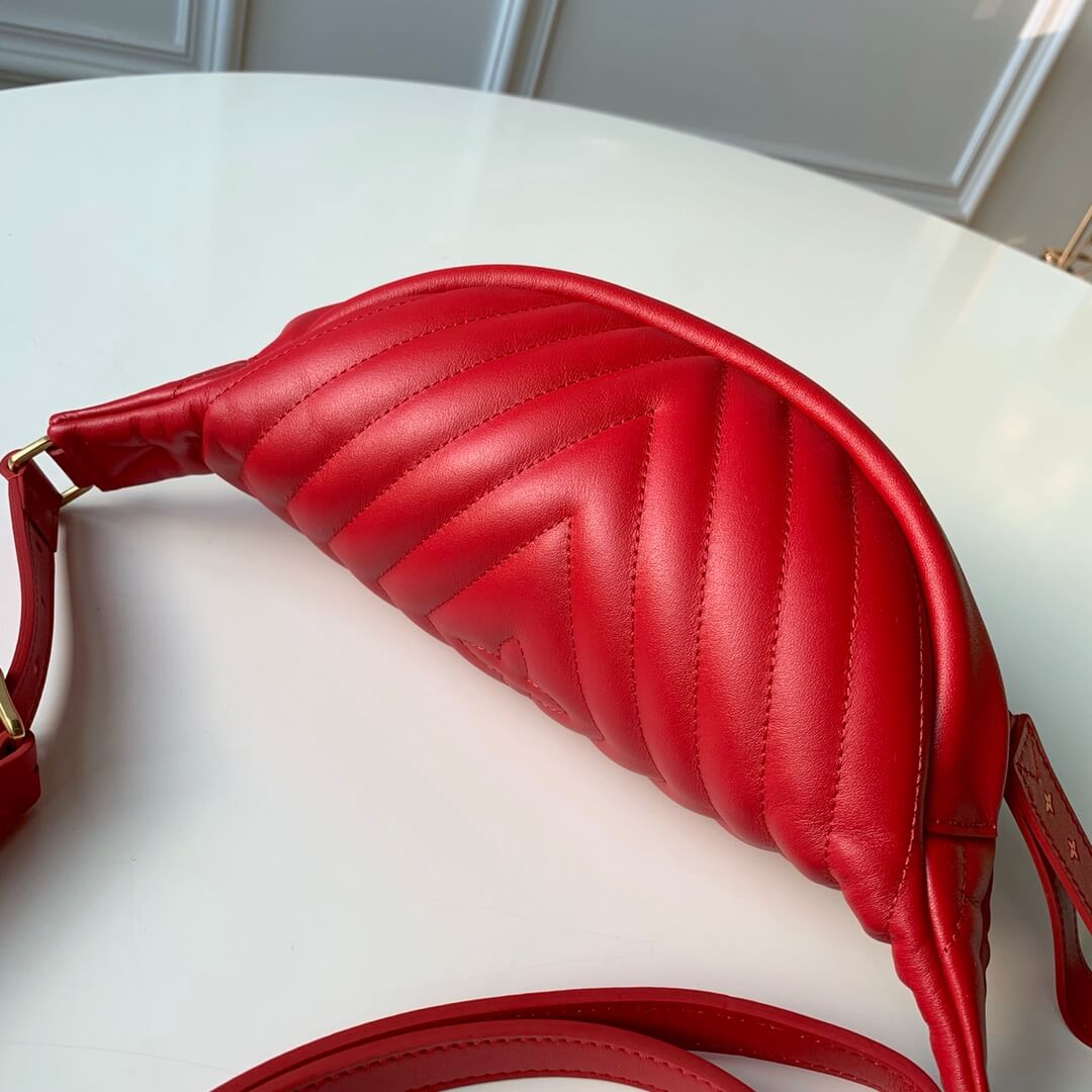 m53750 new wave bumbag fanny pack chest bag red lambskin