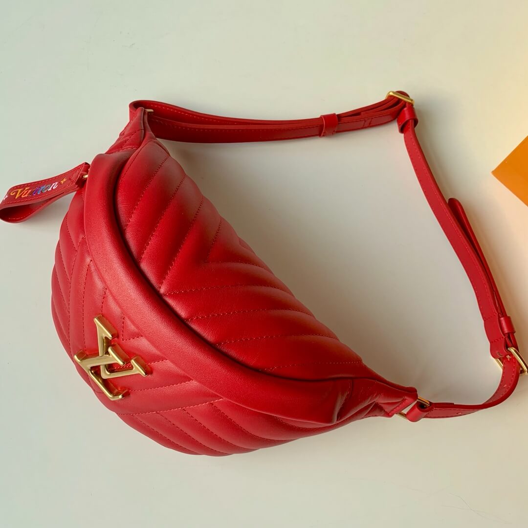 m53750 new wave bumbag fanny pack chest bag red lambskin
