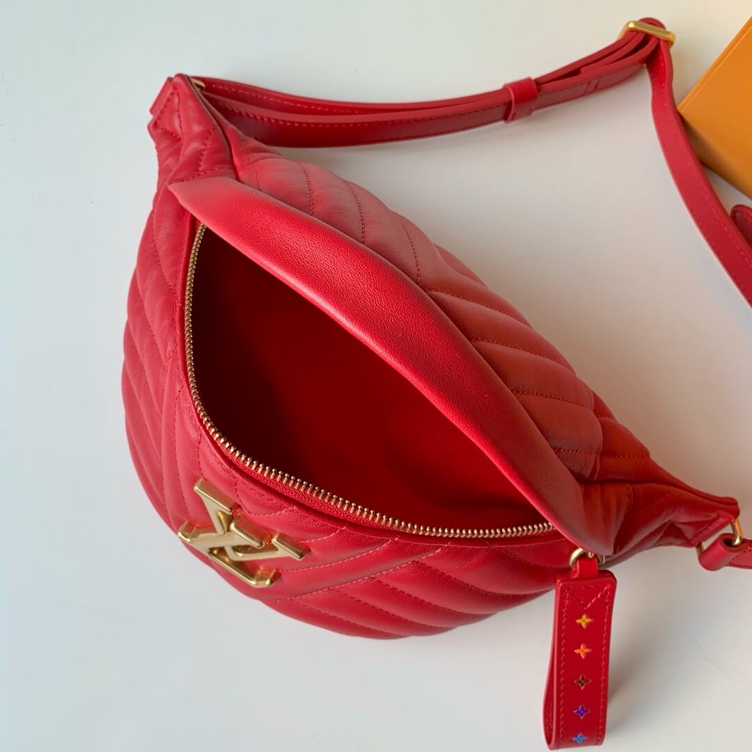m53750 new wave bumbag fanny pack chest bag red lambskin