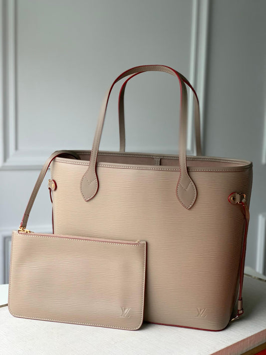 m54185 neverfull handbag grey calfskin