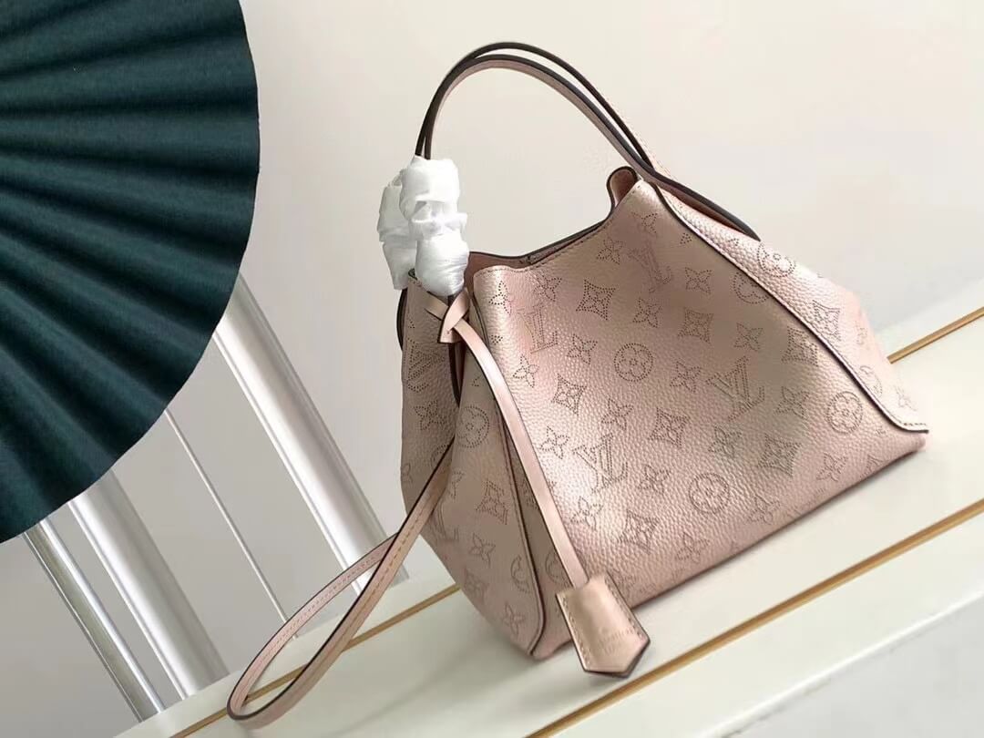 M54353 HINA PM pink silver hardware Magnolia tote bucket bag