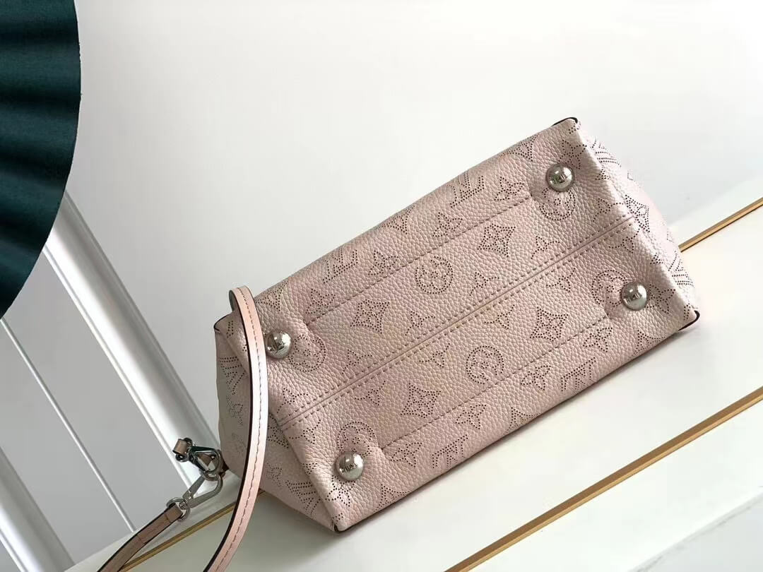 pink magnolia leather handbag