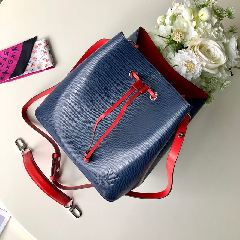 m54369 neonoe handbag shoulder bag cross body bags light blue calfskin monogram