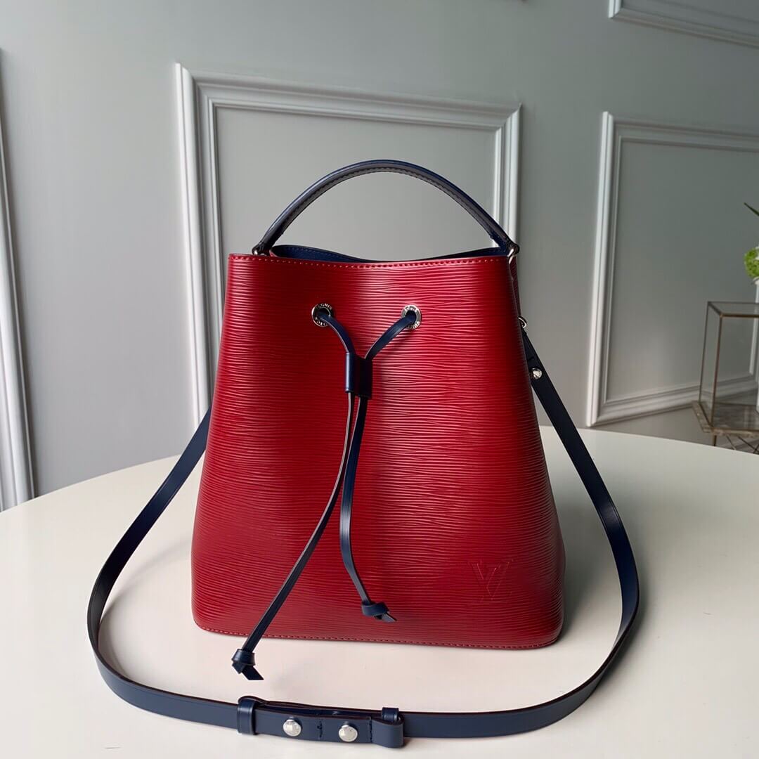 m54369 neonoe handbag shoulder bag cross body bags maroon calfskin monogram