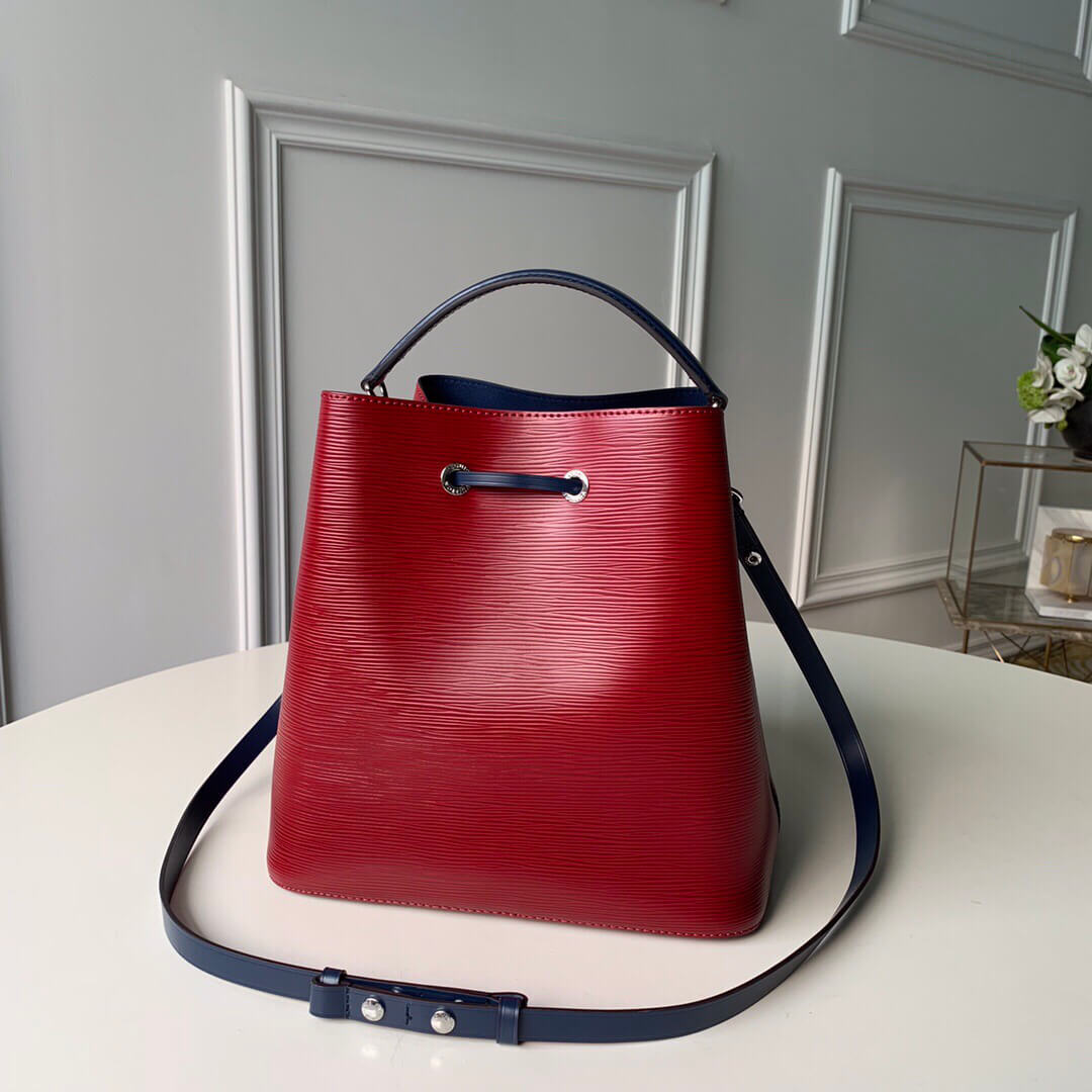 m54369 neonoe handbag shoulder bag cross body bags maroon calfskin monogram