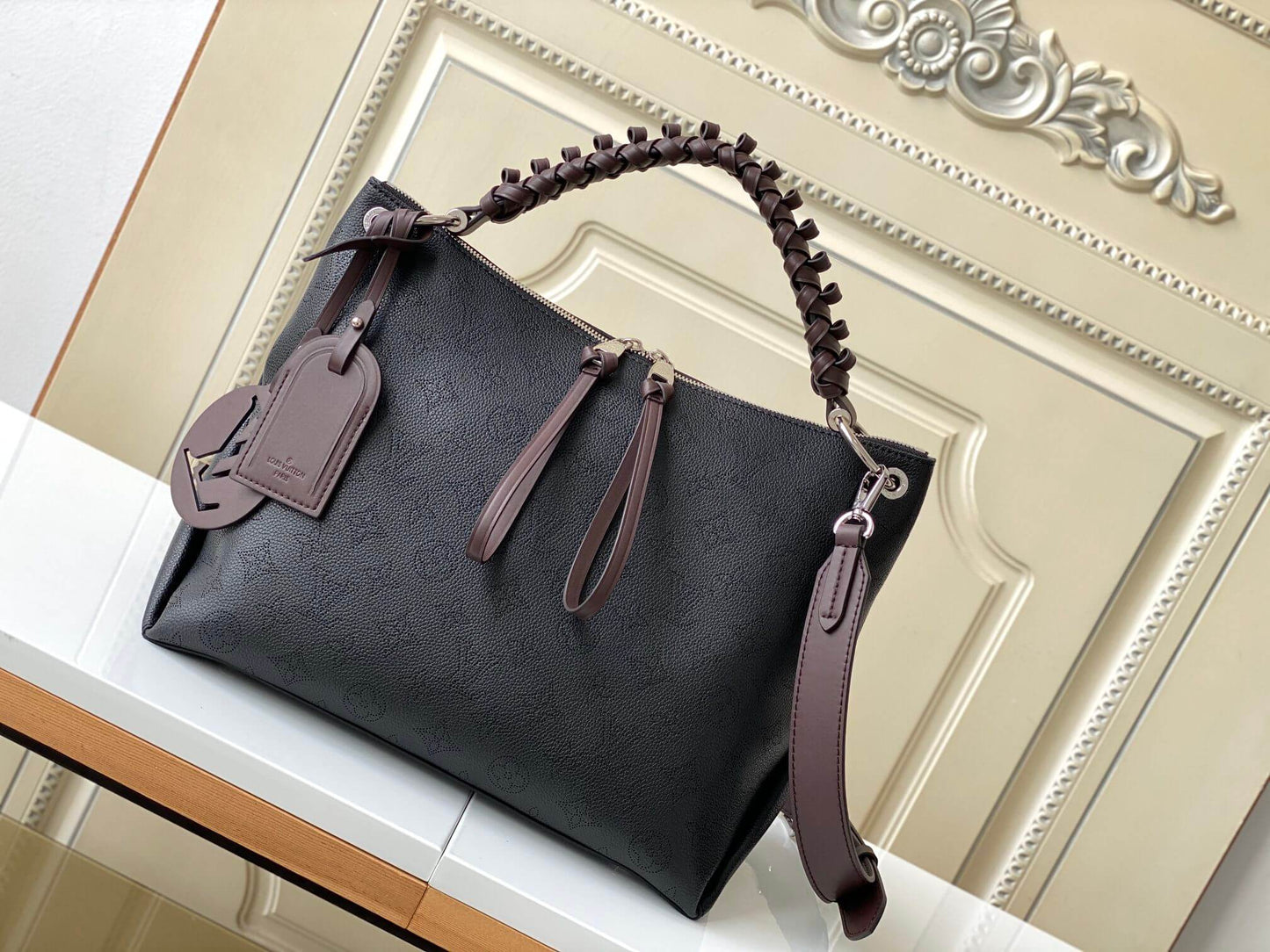 m56073 beaubourg hobo bb handbag shoulder bag cross body bags black monogram