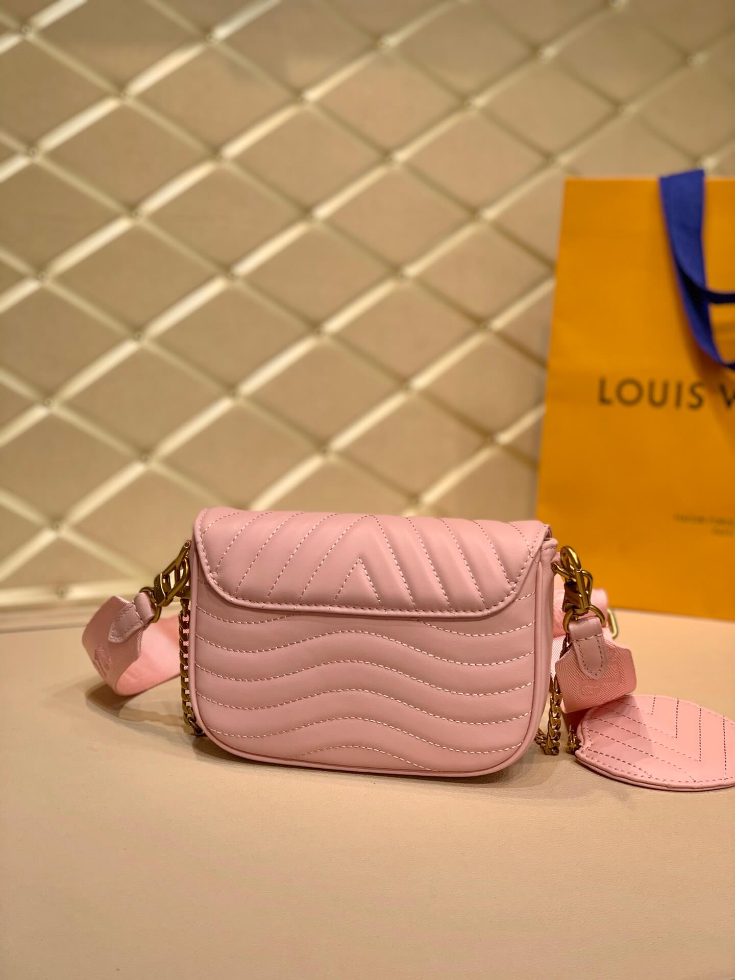m56468 multi pochette new wave subaxillary bag cross body bags shoulder bag pink calfskin