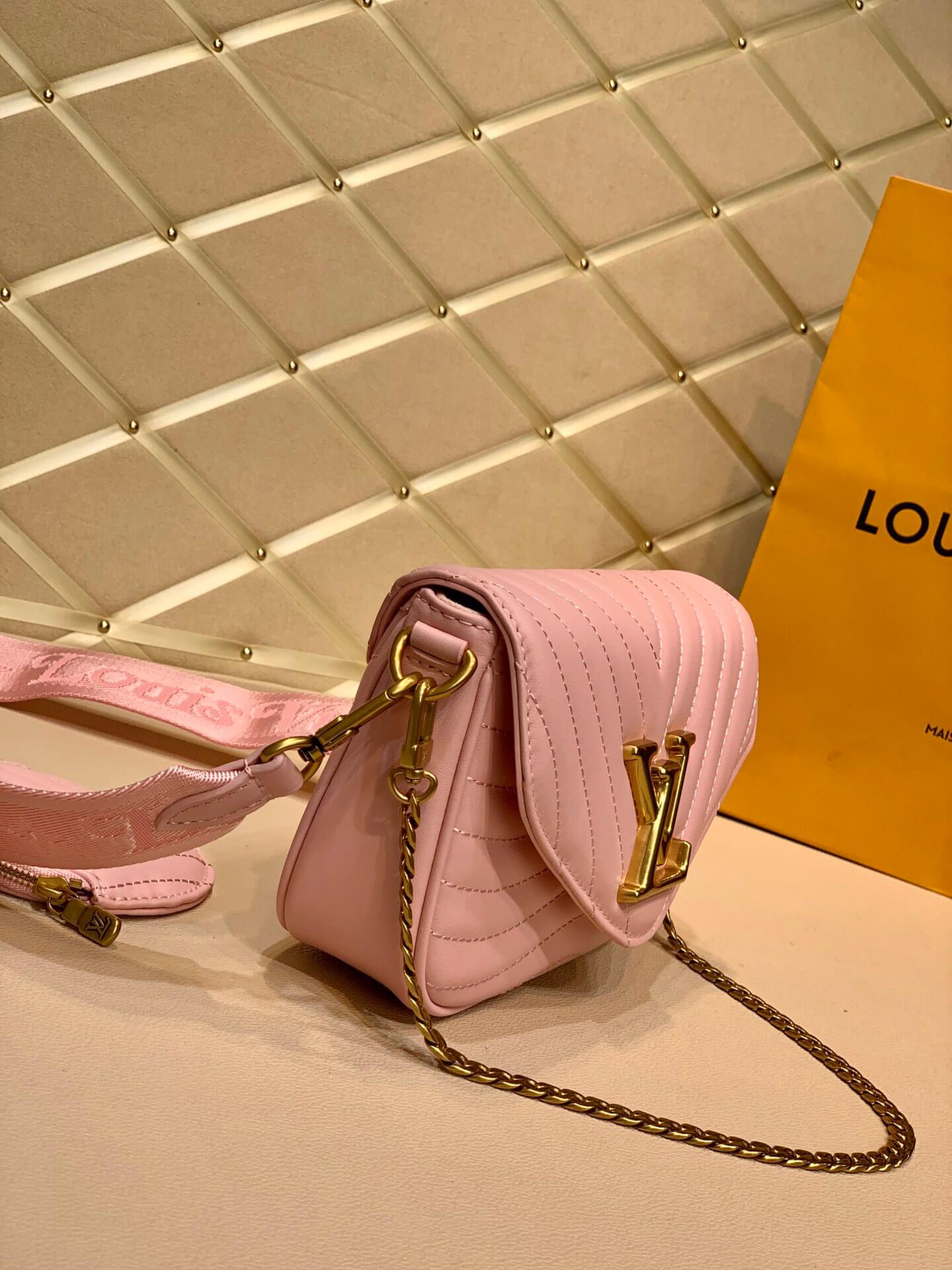 m56468 multi pochette new wave subaxillary bag cross body bags shoulder bag pink calfskin